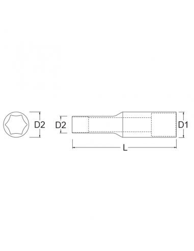 LLAVE COPA LARGA 029 CTE 3/8  X 17MM